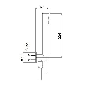 Душевой гарнитур Webert Shower Set AC1046740 белый матовый купить в интернет-магазине сантехники Sanbest