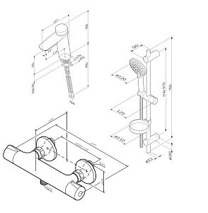 Душевой набор 3в1 AM.PM INSPIRE 2.0 F40950A03 хром купить в интернет-магазине сантехники Sanbest