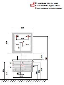 Зеркало Jorno Karat 80 Kar.02.80/P/W белое в ванную от интернет-магазине сантехники Sanbest