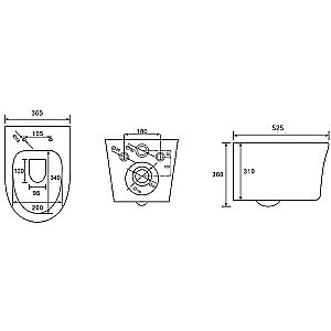 Унитаз подвесной Aquatek Ника AQ2009-00 белый, с крышкой микролифт, безободковый купить в интернет-магазине Sanbest