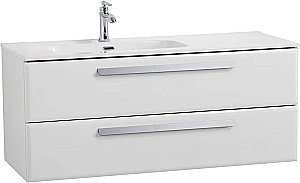 Тумба с раковиной Cezares ECO-CER-N 120 ECO-CER-N-1200-2C-SO-BL белая глянцевая левая/правая для ванной в интернет-магазине Sanbest