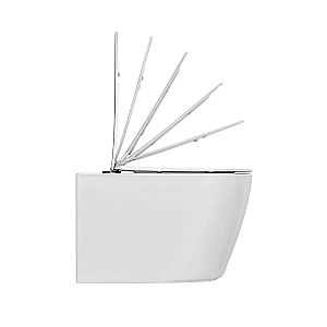 Унитаз подвесной Hansmann keramik ROUND TORNADO УНИ0010 безободковый, с крышкой микролифт, слив торнадо купить в интернет-магазине Sanbest