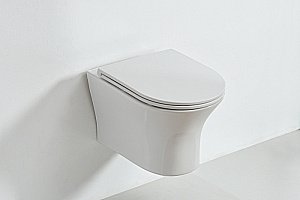 Унитаз подвесной Orange C01-100W безободковый, с крышкой микролифт купить в интернет-магазине Sanbest