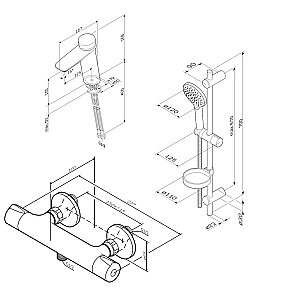 Душевой набор 3в1 AM.PM INSPIRE 2.0 F40950A03 хром купить в интернет-магазине сантехники Sanbest
