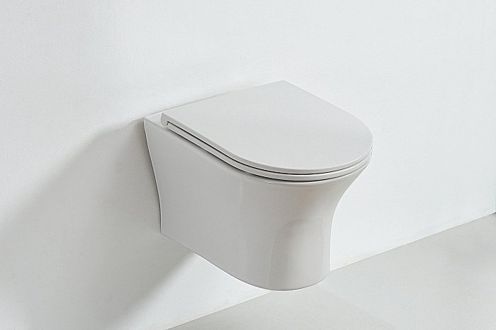 Унитаз подвесной Orange C01-100W безободковый, с крышкой микролифт купить в интернет-магазине Sanbest