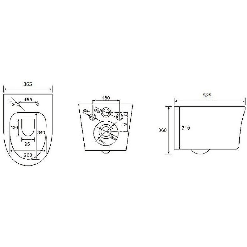 Унитаз подвесной Aquatek Ника AQ2009-00 белый, с крышкой микролифт, безободковый купить в интернет-магазине Sanbest
