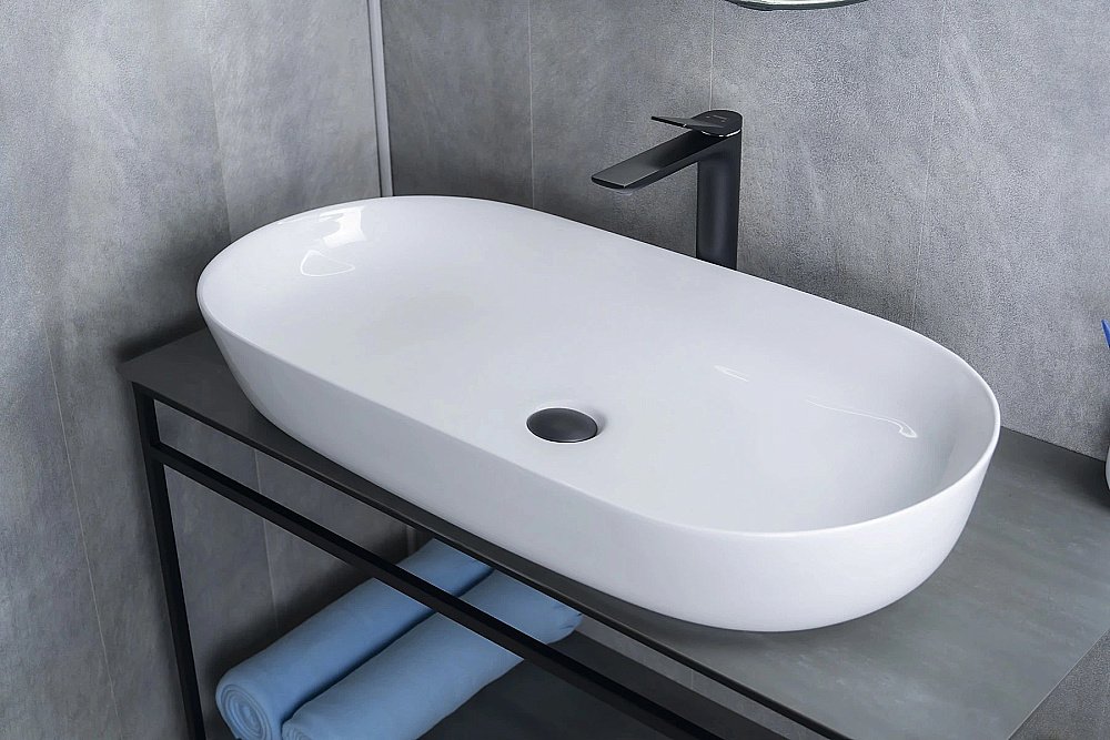 Раковина накладная Gid Lago 81 N9348 51200 белая купить в интернет-магазине Sanbest