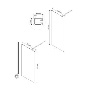 Душевая перегородка Vincea Walk-In VSW-1H100CG 100 купить в интернет-магазине Sanbest