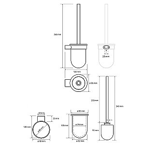 Ершик для унитаза Bemeta Organic Black 167113140 черный матовый купить в интернет-магазине сантехники Sanbest