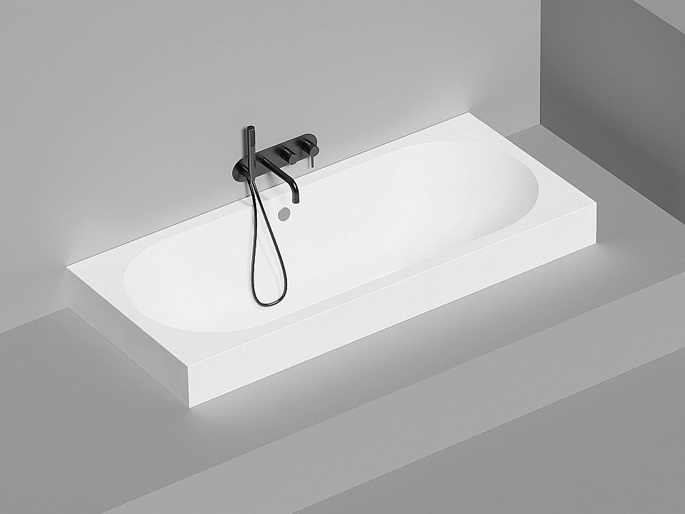 Ванна Salini Ornella AXIS S-Stone 103423MRH 170x75 белая/внутри RAL матовая купить в интернет-магазине Sanbest