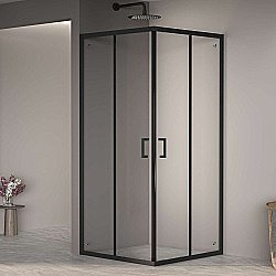 Душевой уголок RGW Passage PA-030B 80x80 стекло прозрачное/профиль черный купить в интернет-магазине Sanbest