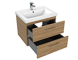 Мебель для ванной подвесная Cersanit LARA 60 орех для ванной в интернет-магазине Sanbest