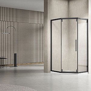 Душевой уголок Vincea SHOW VSP1-4SH100CLB 100x100 стекло прозрачное/профиль черный купить в интернет-магазине Sanbest