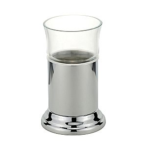 Стакан настольный Migliore Mirella прозрачное стекло/хром купить в интернет-магазине сантехники Sanbest
