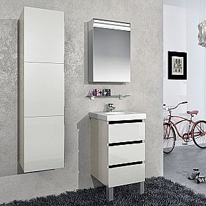 Полка стеклянная De Aqua Квадро 258152 80 хром купить в интернет-магазине сантехники Sanbest