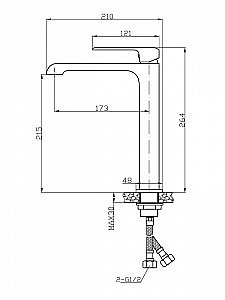 Смеситель для раковины Agger Magic A3012100 хром купить в интернет-магазине сантехники Sanbest