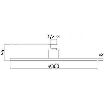 Верхний душ PAFFONI MASTER KING ZSOF079NO купить в интернет-магазине сантехники Sanbest