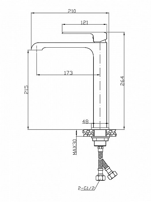 Смеситель для раковины Agger Magic A3012100 хром купить в интернет-магазине сантехники Sanbest