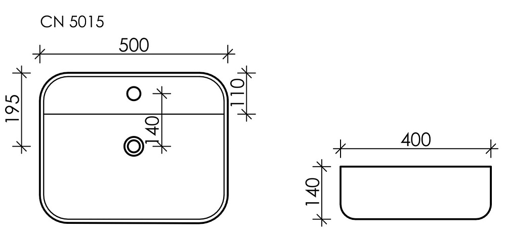 Раковина накладная Ceramica Nova Element CN5015 купить в интернет-магазине Sanbest