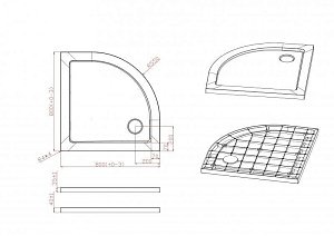 Душевой поддон Cezares TRAY-M-R-35-W 80х80 купить в интернет-магазине Sanbest