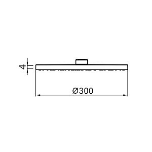 Верхний душ Webert SHOWER SET AC1010015STEEL хром купить в интернет-магазине сантехники Sanbest