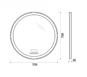 Зеркало BelBagno SPC-RNG-700 RAD в ванную от интернет-магазине сантехники Sanbest