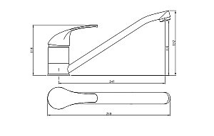 Смеситель для кухни Rush Vrangel VR7114-27 хром купить в интернет-магазине сантехники Sanbest