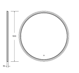 Зеркало с LED подстветкой Cezares ECO CZR-SPC-LED-TCH 90x90 в ванную от интернет-магазине сантехники Sanbest