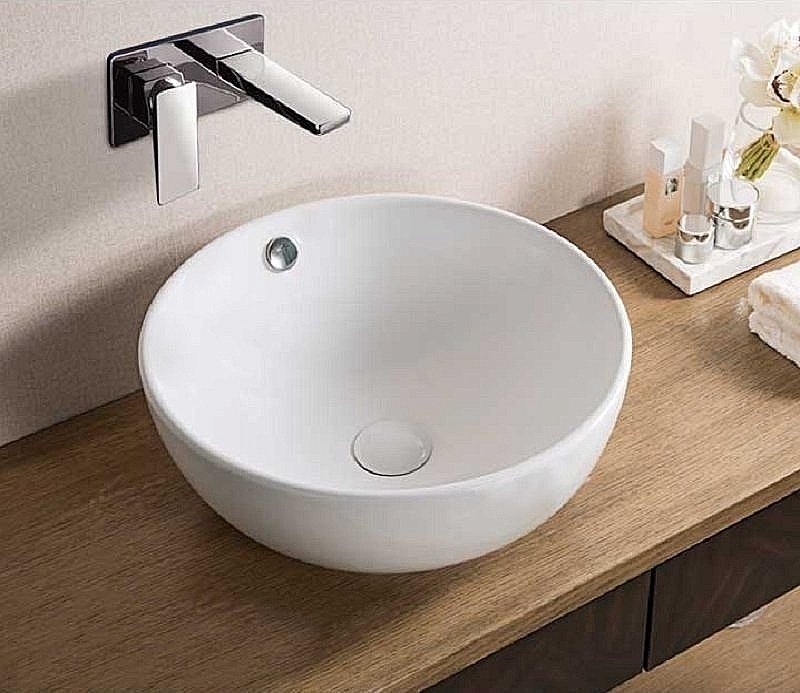 Раковина накладная Ceramalux N 43,5 9003А белая купить в интернет-магазине Sanbest