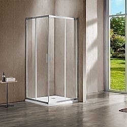 Душевой уголок Vincea Garda VSS-1G800CL 80x80 стекло прозрачное/профиль хром купить в интернет-магазине Sanbest