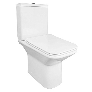 Унитаз напольный Azario Formal AZ-1353B белый, безободковый, с бачком, с крышкой микролифт купить в интернет-магазине Sanbest