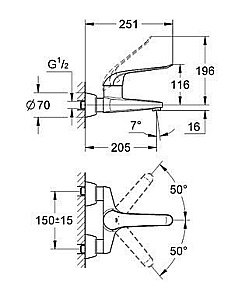 Смеситель для раковины Grohe Euroeco Special 32778 000 купить в интернет-магазине сантехники Sanbest