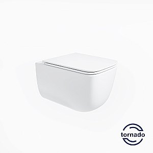 Унитаз подвесной Vincea Lina VT1-53T белый, безободковый, с крышкой микролифт, слив торнадо купить в интернет-магазине Sanbest