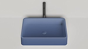 Раковина накладная Salini GLORIA 07 1102207MF 59,5 из искусственного камня S-Stone, матовая, цвет по RAL полностью купить в интернет-магазине Sanbest