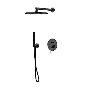 Душевая система Gattoni Circle One 9090/PDNO черная матовая купить в интернет-магазине сантехники Sanbest