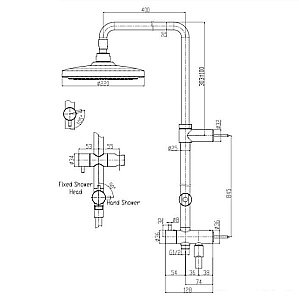 Душевая система TOTO SHOWERS SHOWER BAR TBW01002R купить в интернет-магазине сантехники Sanbest
