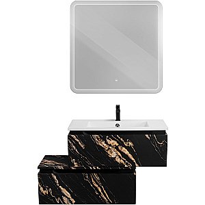 Нижняя тумба Cezares SLIDER-800-1C-PI-NF-P черный фьюжн для ванной в интернет-магазине сантехники Sanbest