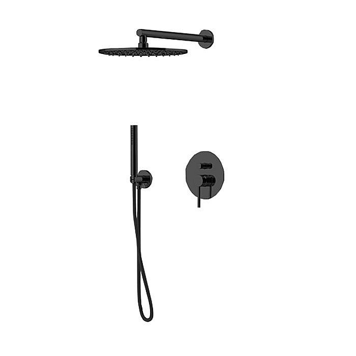 Душевая система Gattoni Circle One 9090/PDNO черная матовая купить в интернет-магазине сантехники Sanbest