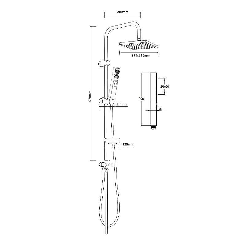 Душевая система Agger Fresh S001cr хром купить в интернет-магазине сантехники Sanbest