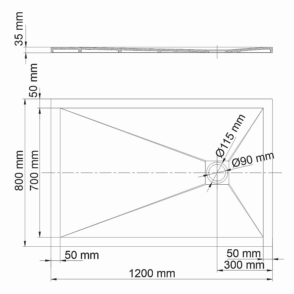 Душевой поддон WasserKRAFT Dill 61T06 120х80 купить в интернет-магазине Sanbest