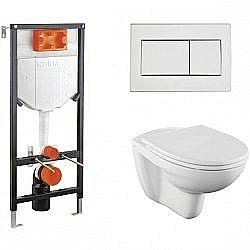 Унитаз Vitra Norm Fit 9773B099-7207 с инсталляцией, с крышкой микролифт, белый купить в интернет-магазине Sanbest