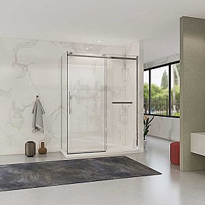 Душевой уголок Vincea Como Soft VSR-1CS8015CL 150x80 стекло прозрачное/профиль хром купить в интернет-магазине Sanbest