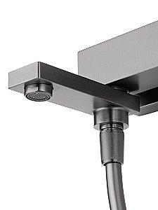 Смеситель для ванны с душем WONZON & WOGHAND CUBE, Темный графит (WW-88639016-BGM) купить в интернет-магазине сантехники Sanbest