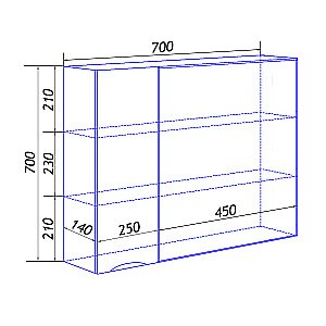 Зеркальный шкаф Loranto Santorini 70 белый глянцевый купить в интернет-магазине сантехники Sanbest