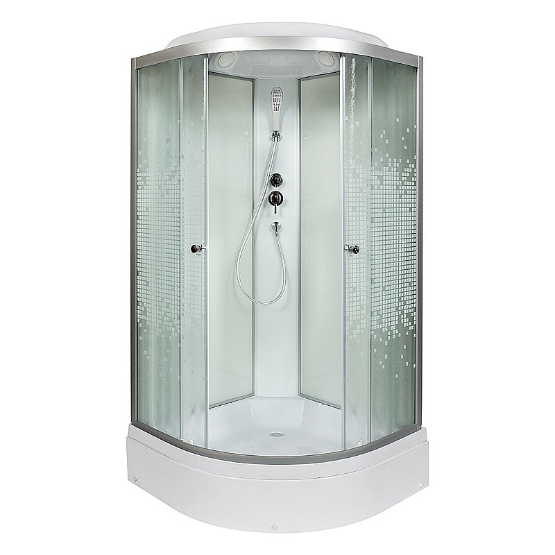 Душевая кабина DTO L790 90x90 матовая с рисунком/сатин купить в интернет-магазине Sanbest