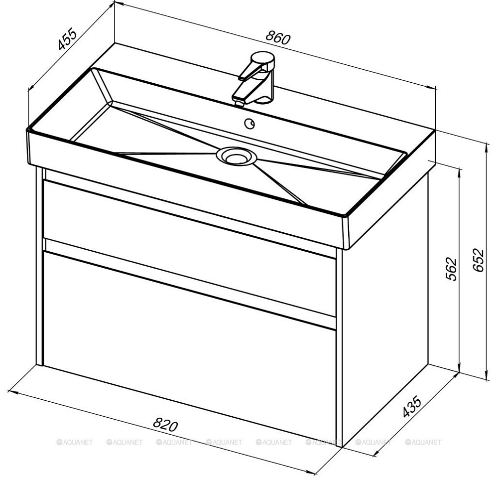 Тумба с раковиной Aquanet Nova Lite 249936 85 белый глянец для ванной в интернет-магазине Sanbest