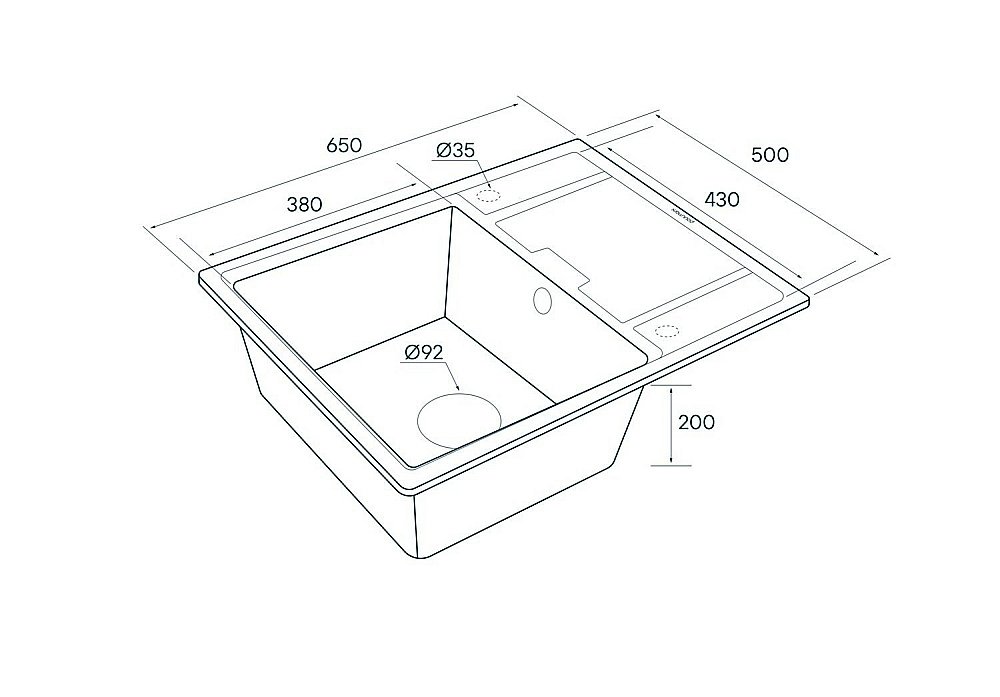 Мойка кухонная Paulmark Weimar PM216550-WH Белая купить в интернет-магазине сантехники Sanbest