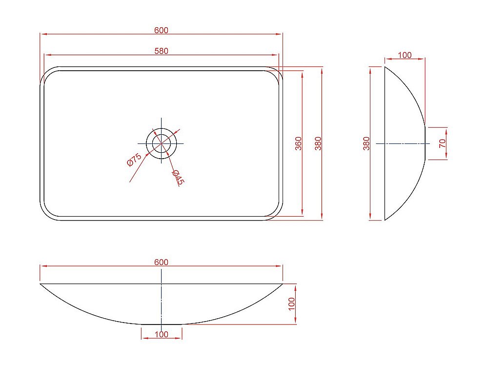 Раковина накладная Montebianco STELVIO QUATTRO 12205 белая матовая купить в интернет-магазине Sanbest