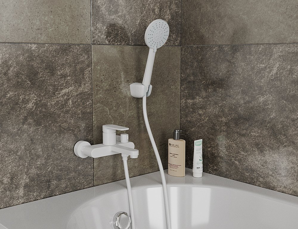 Смеситель для ванны D&K Bayern.Furth DA1523208 белый матовый купить в интернет-магазине сантехники Sanbest