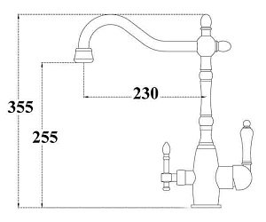 Смеситель для кухни Zorg Sanitary ZR 312 YF-33 Хром купить в интернет-магазине сантехники Sanbest